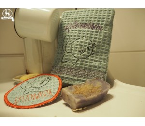 Stickserie ITH - Katzenwäsche Tasche & Abschmink Pad & Waschlappen